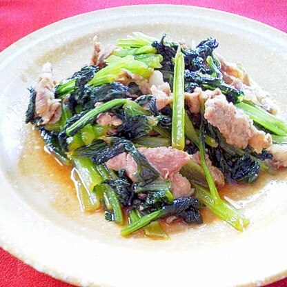 豚肉と小松菜のソテー
